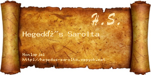 Hegedűs Sarolta névjegykártya