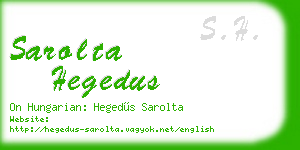 sarolta hegedus business card