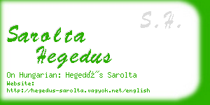 sarolta hegedus business card